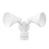 Globe Electric 180-Degree 240 W Twin Head White Hardwired Motion