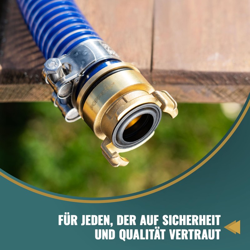 Poppstar 2x Brass Quick Coupling 1 1/2 Inch Internal Thread