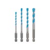 Bosch 4 x Expert HEX-9 Multi Construction Drill Bit Set