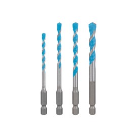 Bosch 4 x Expert HEX-9 Multi Construction Drill Bit Set (for Concrete, Soft Ceramic Tiles, 4-8 mm, Professional Accessories Hammer Drill, Screwdriver, Drill)