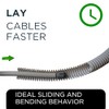 Cable retraction aid for empty pipes, fixed retraction aid for