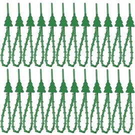Zhengmy 30 Pcs 12 Inch Christmas Garland Ties Stretchable to 24 Inch Elastic Silicone Christmas Decorative Twist Ties for Banister Reusable for Xmas Home Decorations Holiday Craft Wrapping