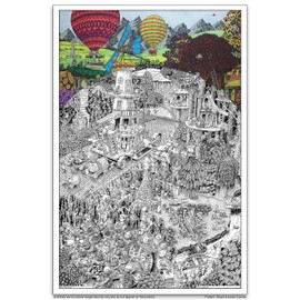 Wildergorn colour-in posters by Jamie Courtier - Potters' Road - GIANT colouring poster 27 x 40 inches