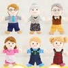 6Pcs Hand Puppet Set 11.8 Inch Soft Plush Family Members
