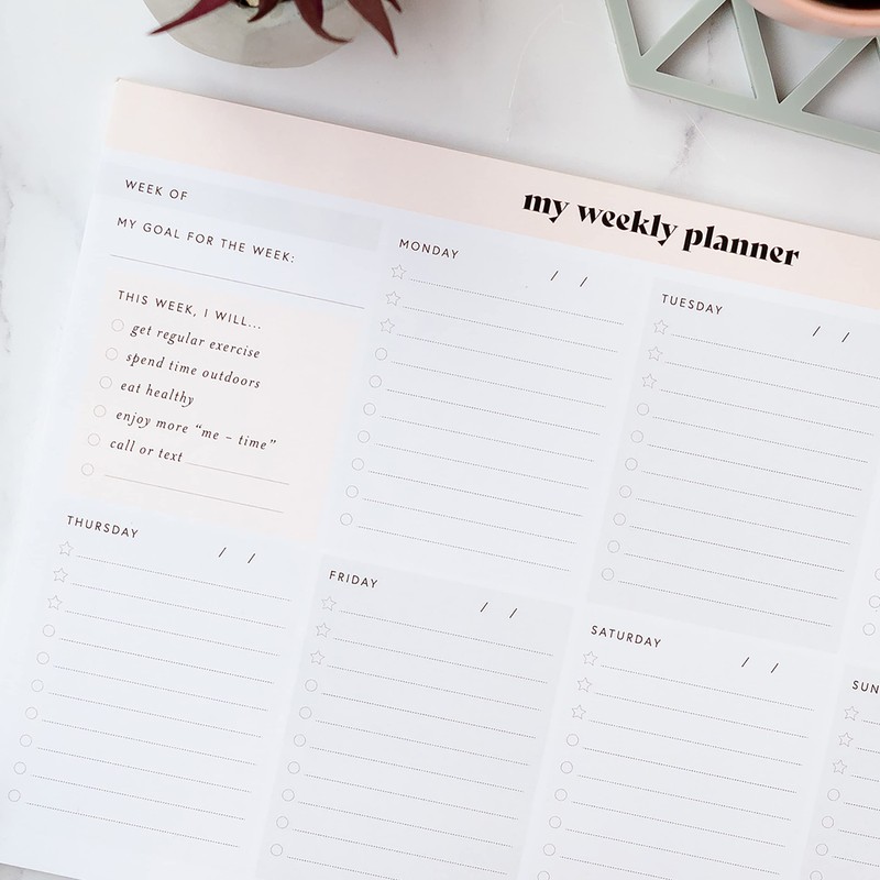 Betterday Studio - My Weekly Planner Pad, Planner for Organisation,