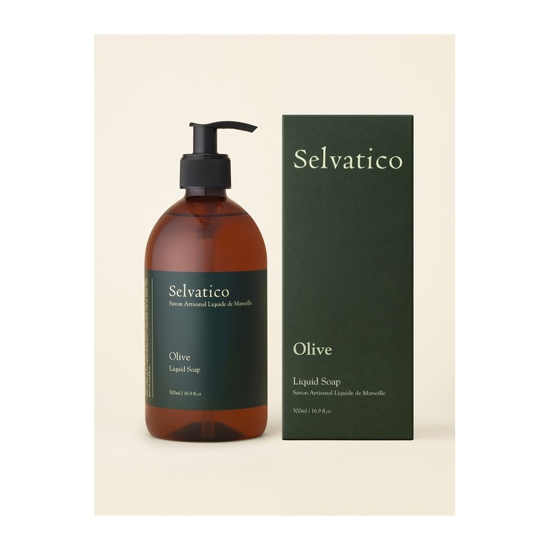 Olive Marseille Liquid Soap 500ml (+Shower Puff) / 올리브 마르세유