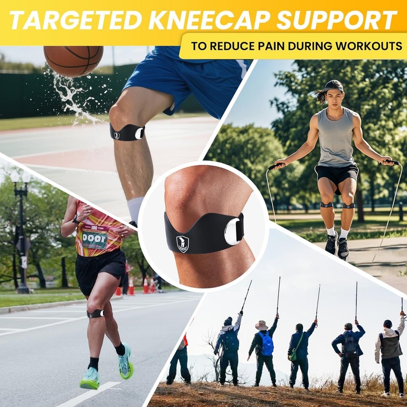 Patellar tendon support strap2 Pack, helps protect knee support for