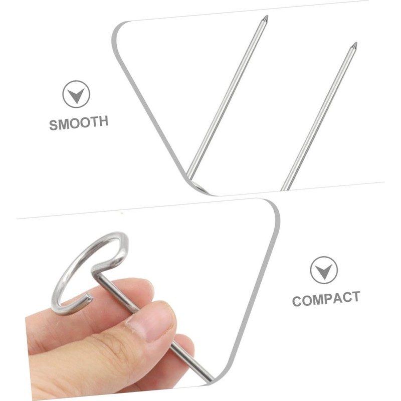 MAGICLULU Stainless Steel BBQ Skewers Vertical Design 10pcs Metal Skewers