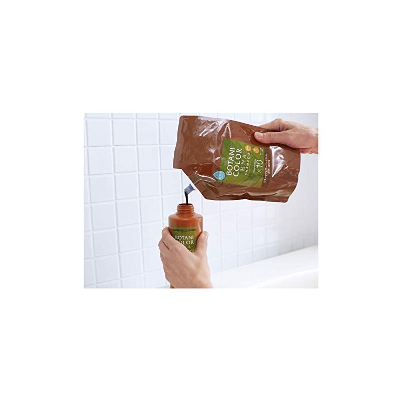 Motto Botanical Color Shampoo Refill, Black, 16.9 fl oz (500