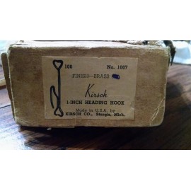 Levolor/kirsch/newell Kirsch 10pcs. Brass Drapery 1 inch Heading Hooks #1007