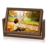 Mixoo 4x6 Picture Frame Rotating Photo Frame, Wooden Picture Frames