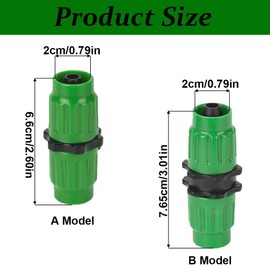 TopHomer B, 3Pcs Expandable Garden Hose Repair Kit, Dual-Channel Hose Female Male Connectors, for Expandable Garden Hose