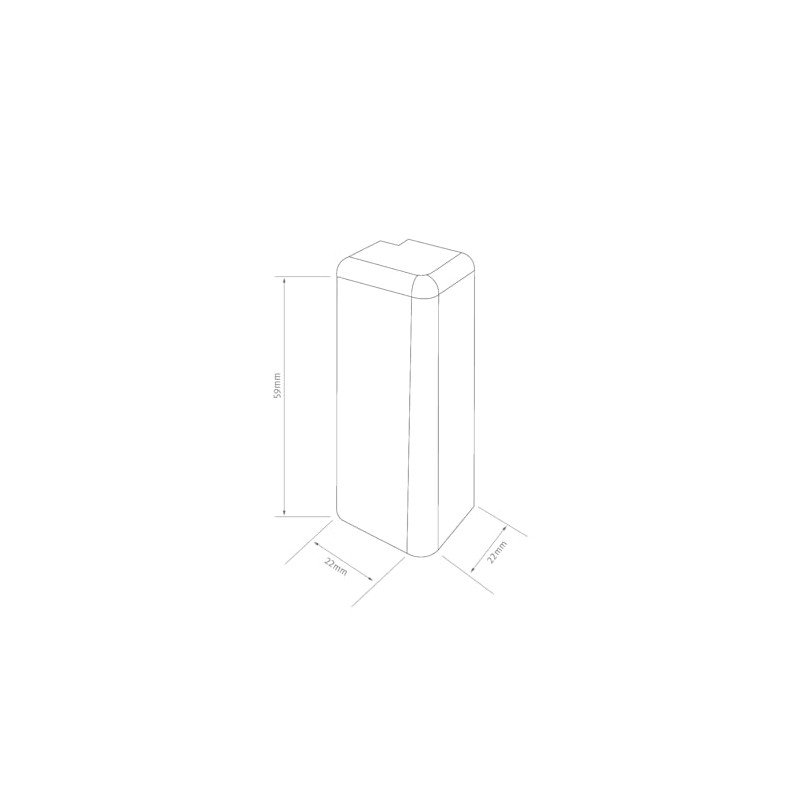 EGGER Outer Corner 6 cm Cubic Ash Beige Set of