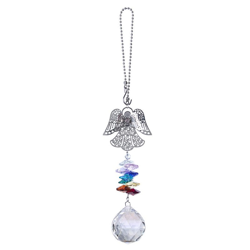 H&D HYALINE & DORA Crystal Guardian Angel Chakra Beads Suncatcher