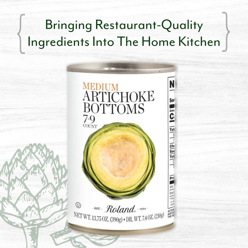 Roland Foods Medium Artichoke Bottoms, 13.75 Ounce Can, Pack of