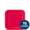 Unique 31502 7" Square Dessert Plates | Ruby Red Color