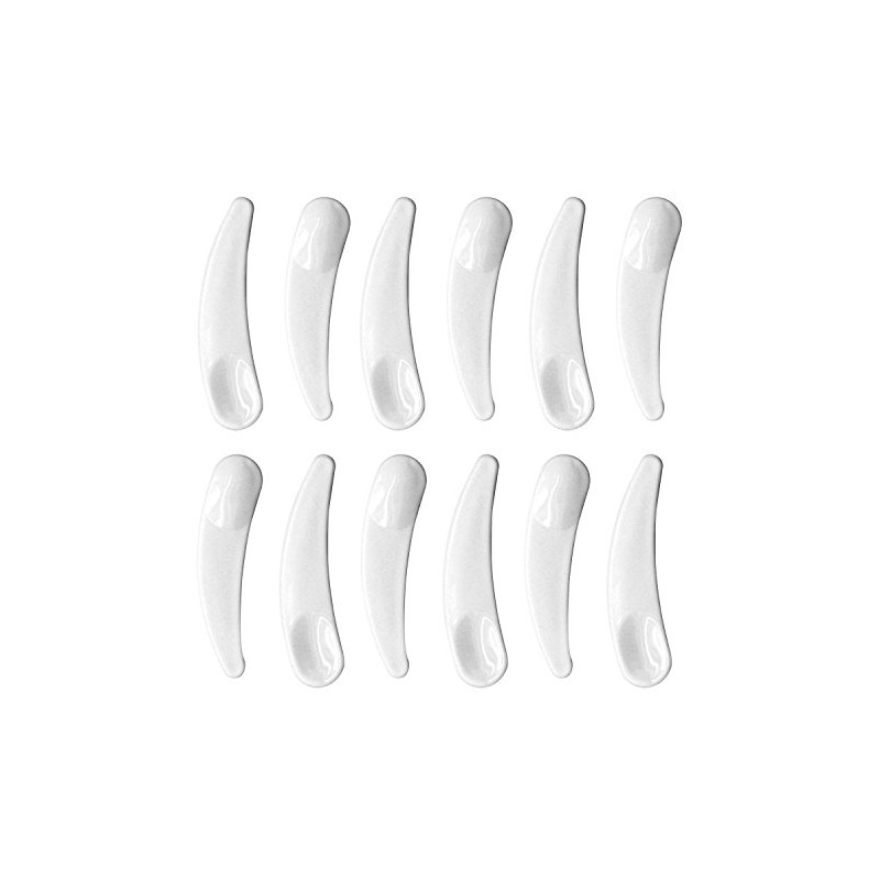 esowemsn 100Pcs Mini Disposable Curved Cosmetic Spoon Spatula, Multi-Functional Facial