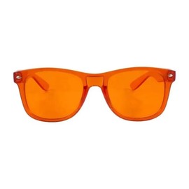 RobRia Color Therapy Glasses - Chromotherapy Tinted Lens Glasses, Scratch-Resistant Lenses with Premium Frames (Orange)