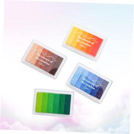 Operitacx 1pc Kid Ink Washable Ink Pad Baby Ink Pad Craft Stamp Pads Kids Ink Stamps DIY Stamps Partner Rainbow Ink Pad Kids Ink Pad Fingerprint Ink Pad Gradient Child Office Supplies
