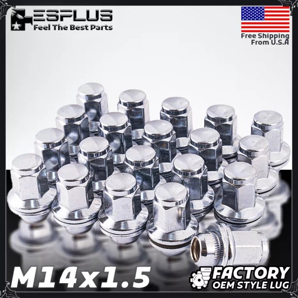 ESPlus 20Pc Toyota 1.85" OEM Lug Nut Chrome 14x1.5 Fit