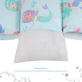 Boston Linen Co. Kids Floor Pillow Case Bed Cover Mermaid Magic Lounger Cover for Kids & Pillow Lounger for Reading, Rest time and Games - King
