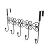 FixtureDisplays Over the Door Hook Rack Metal Hanger 5-Hook Clothes
