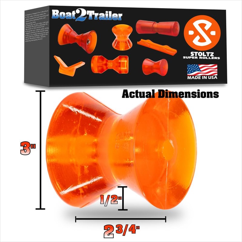 2 7/8″ Boat Trailer Roller Deep V Kit with Large