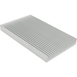 Audio Fan Heatsink Aluminum Heat Dissipation Plate Cooling Efficiency Air Cooling Fin Approx. 3.7 x 5.9 x 0.6 inches (93 x 150 x 150 x 15 mm), Silver 1 Piece