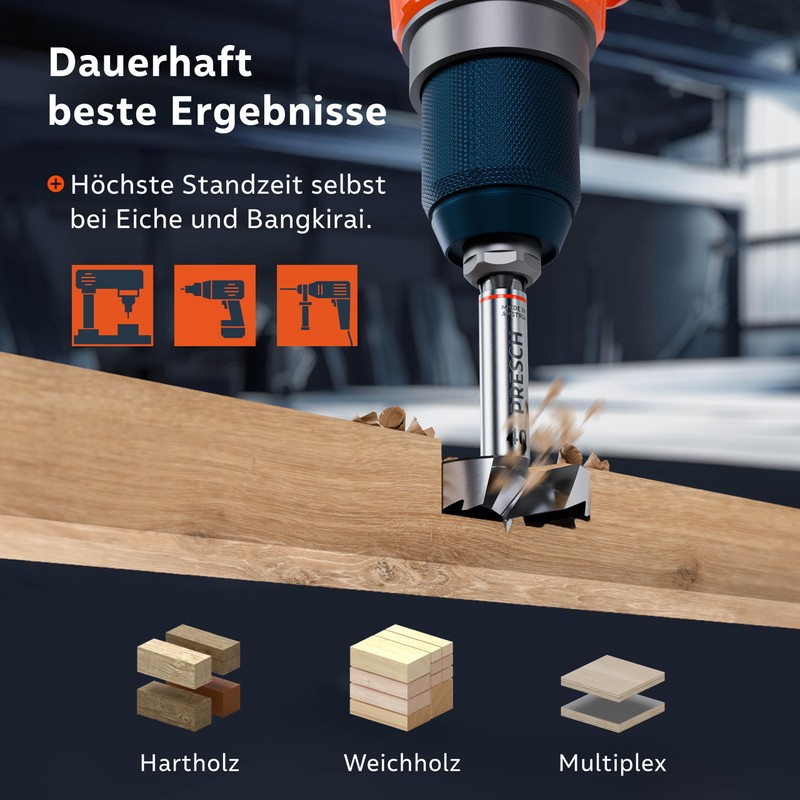 Presch Forstner drill bit, diameter 40 mm, extremely sharp, durable