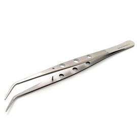 A2Z SCILAB - Dental Cotton Tweezer Serrated Angled Beak Dressing Pliers Tip Stainless Steel Dentist-Instruments 6" (15 cm)