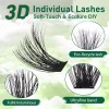 Kiyoulash 키요울래쉬 클러스터 3D 이펙트 속눈썹 280pcs 80D Curl 9-18MIX