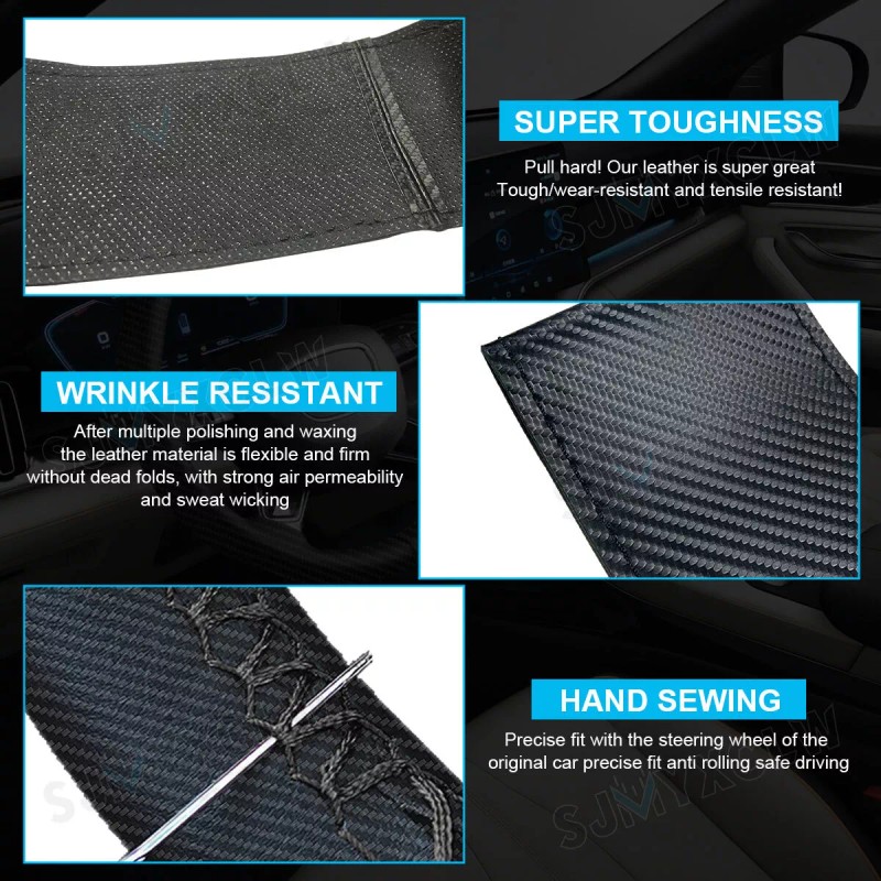 SJMYXCLW For Toyota Tacoma Tundra Steering Wheel Cover Protector Non-Slip