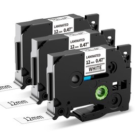 MarkField Compatible Label Tape to Replace Brother P-Touch TZ TZe-231 12mm Laminated Tapes for PT-H107B H105 H110 H100LB P300BT Cube D210 D400 E110/VP 1000 1010 Black on White