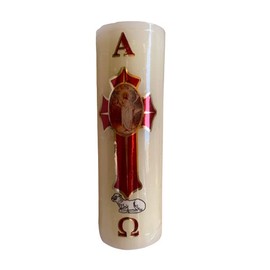 6" L x 2" W Cirio Pascual 1/4K Paschal Candle #18484 Semana Santa