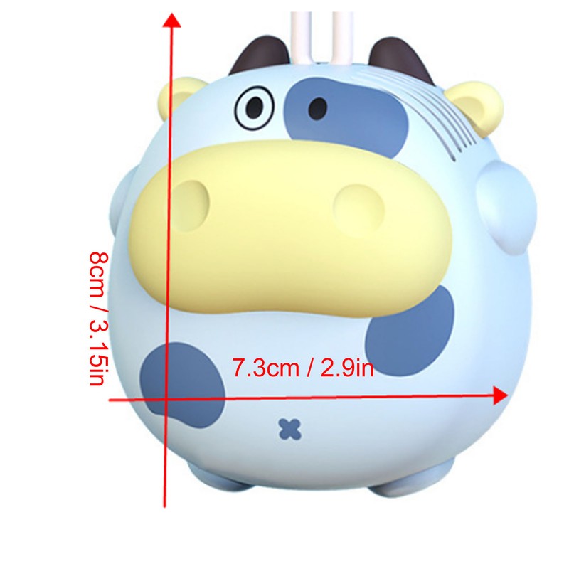 Mini Hanging Neck Fan USB Rechargeable Bladeless Cartoon Cow Shape