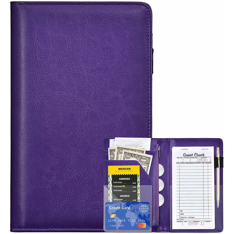 Server Books for Waitress - Leather Waiter Book Server Wallet