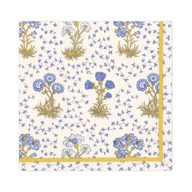 Caspari Semis de Fleurs Paper Luncheon Napkins in Blue, 20 Per Package