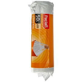 Paclan - Sacchetti per la spazzatura con manico, 20 x 50 l, 20 pezzi