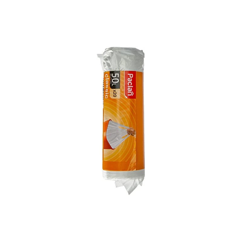 Paclan - Sacchetti per la spazzatura con manico, 20 x