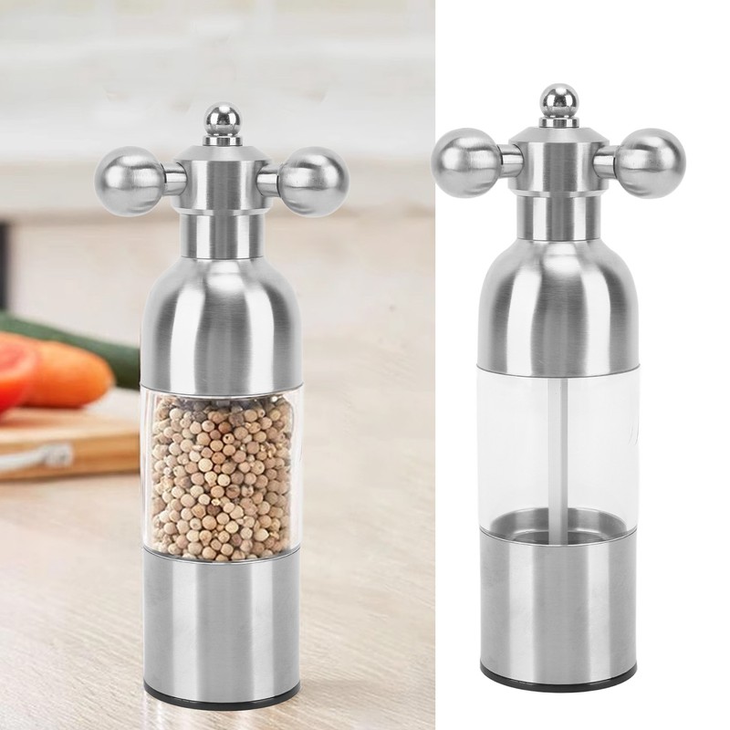 Pepper Mill Professional Refillable Ceramic Rotor Coarseness Adjustable Manual Pepper