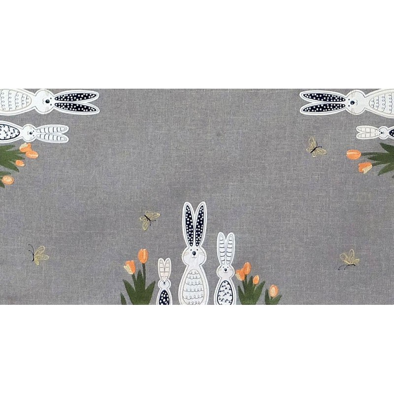 texpot Tablecloth 85 x 85 cm with Embroidery Easter Bunny