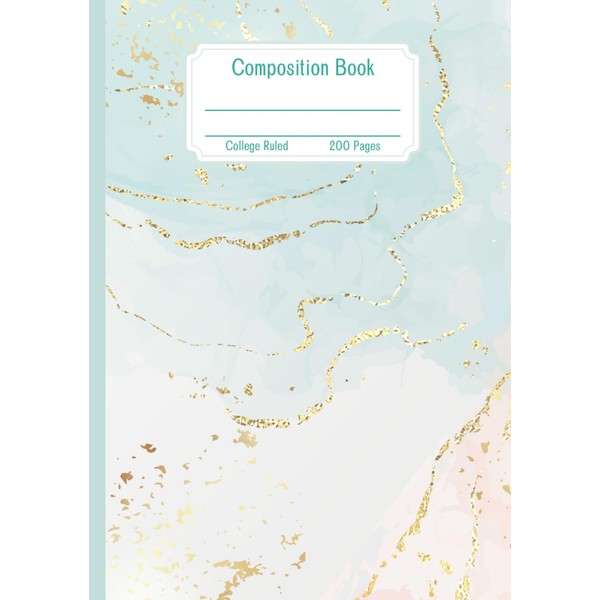 Composition Notebook: College Ruled Marble Notebook Journal For Work, School.