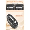 4-in-1 Electric Nail Clipper, One-Touch Interchangeable Heads, Built-in Magnifier &
