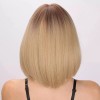 generic Peluca De Cabello Bob Lácio Rubio Degradado C/flequillo 14
