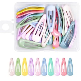 30Pcs Snap Hair Clips for Baby No Slip Colorful Metal Hair Barrettes with Storage Case Toddler Hair Clips Adorable Snap Hair Accessory for Baby