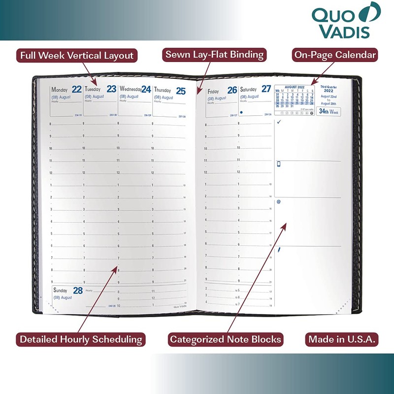 Quo Vadis 2024 Refill For Business Planner - Time Management
