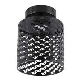 Volcode 12V RV Pendant Ceiling Light, 12V RV Metallic Interior Light Fixture with On&Off Switch, 12Volt Flush Mount Ceiling Fixture with Metal Shade for Motorhome Camper Trailer (Diamond Pattern)