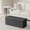 ENGPOW Storage Ottoman, Fireproof Folding Bench with Lock(15”x 43”x15”), Water-Resistant