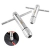 Pack of 2 T-Handle Tap Wrenches, Ratchets, Adjustable Ratchet Taps,