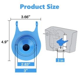 3-Inch Toilet Flapper Replacement, Compatible with Gerber 99-788 Toilet Stopper Flapper with Chain Water Saving Rubber Blue